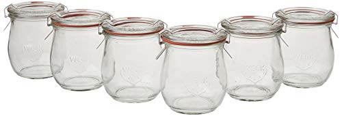 Image of Mini Tulip Jelly Jar with Glass Lids, 6 Count (Pack of 1)