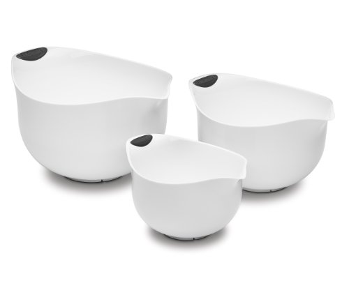 Image of Cuisinart Set of 3 BPA-free Mixing Bowls, White
