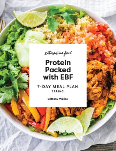 Cover of Protein Packed with EBF Spring High Protein Meal Plan