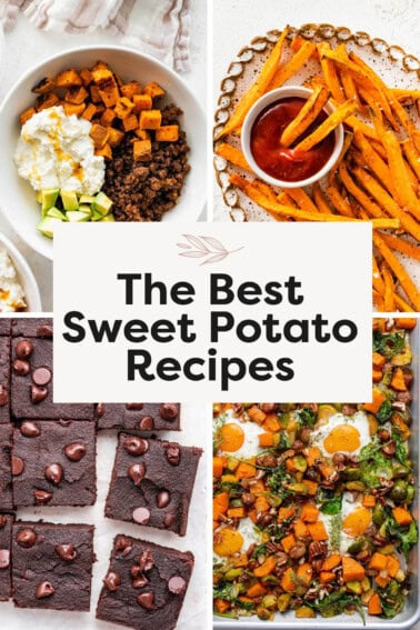 Collage of 4 Sweet Potato Recipes