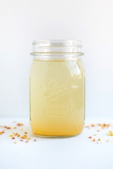 Ginger Spice Apple Cider Vinegar Drink in a mason jar.